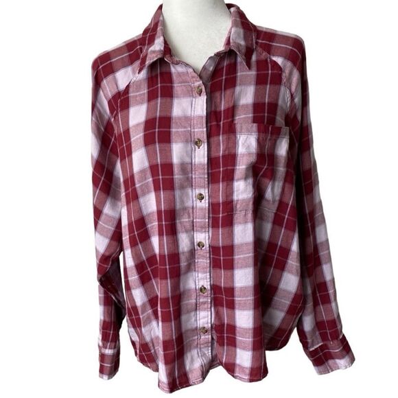 SO Plaid Long Sleeve Shirt Long Sleeve Large - Picture 14 of 14